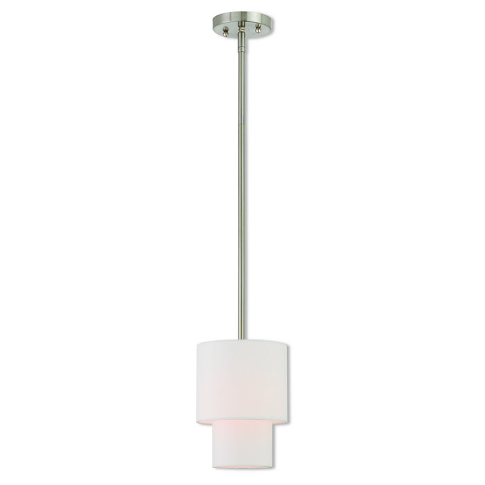 Claremont 1 Light Mini Pendant in Brushed Nickel