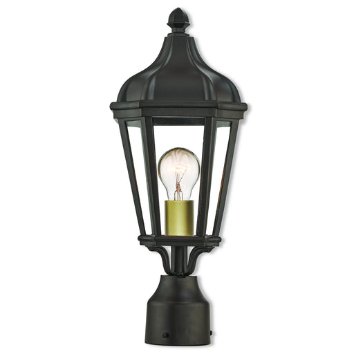Morgan 1 Light Outdoor Post Top Lantern in Bronze