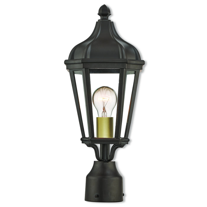 Morgan 1 Light Outdoor Post Top Lantern in Bronze