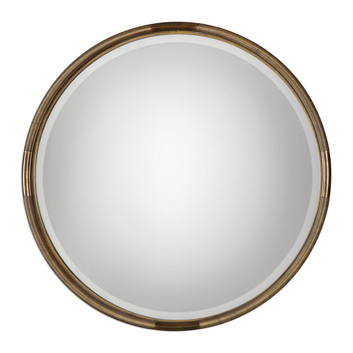 Uttermost's Finnick Iron Coil Round Mirror Designed by Grace Feyock - Lamps Expo