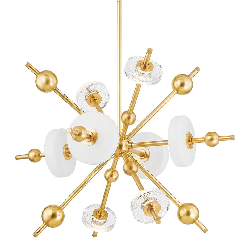 Maynard 8-Light Chandelier in Aged Brass