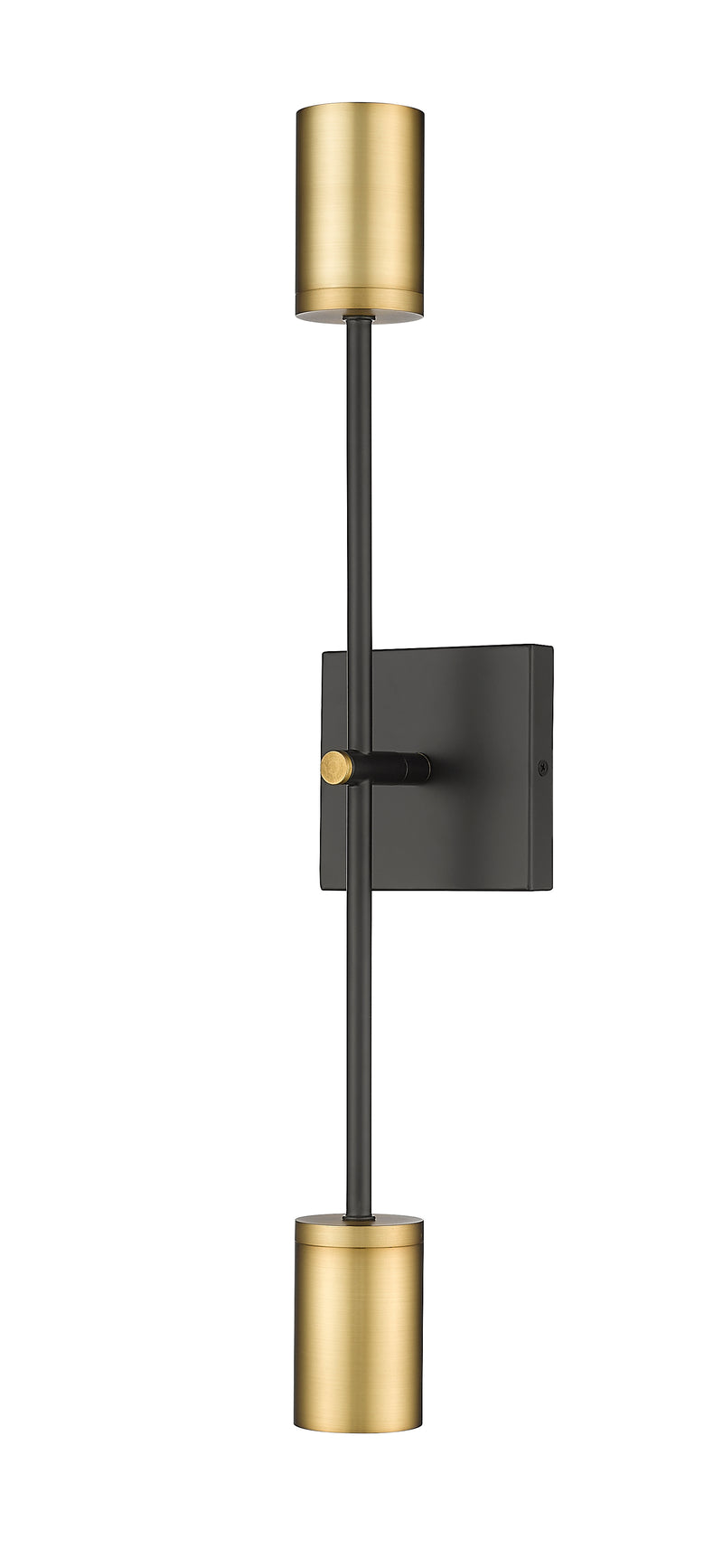 Calumet 2 Light 4.5" Wall Sconce in Matte Black + Olde Brass