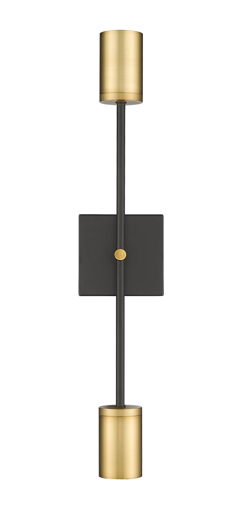 Calumet 2 Light 4.5" Wall Sconce in Matte Black + Olde Brass