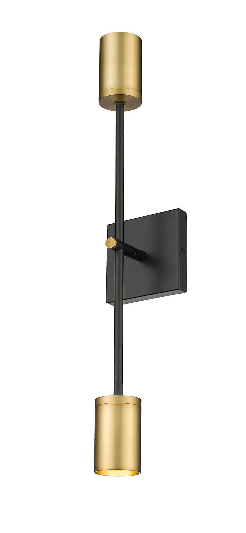 Calumet 2 Light 4.5" Wall Sconce in Matte Black + Olde Brass