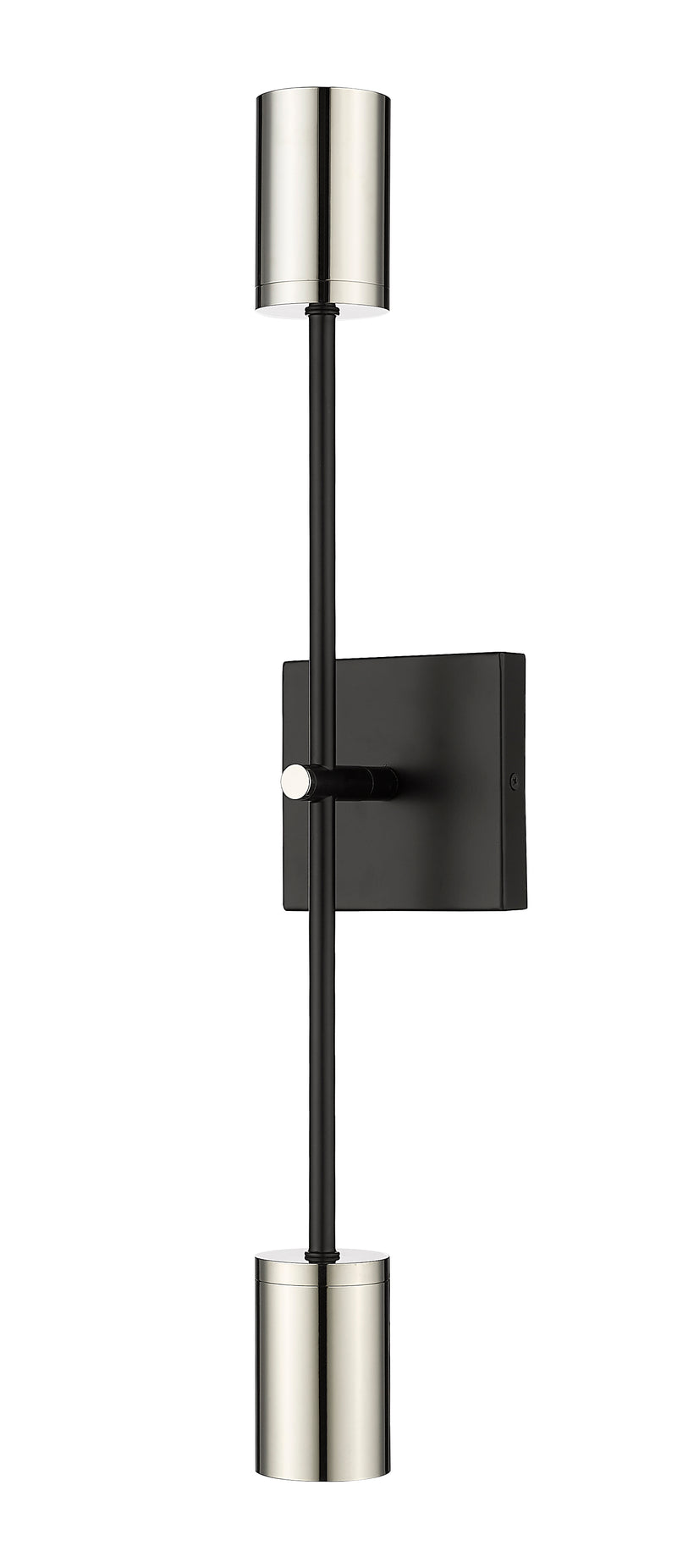 Calumet 2 Light 4.5" Wall Sconce in Matte Black + Polished Nickel