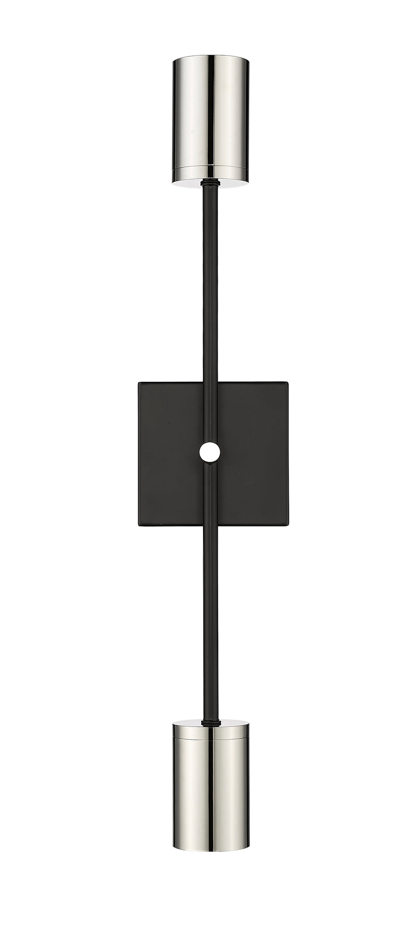 Calumet 2 Light 4.5" Wall Sconce in Matte Black + Polished Nickel