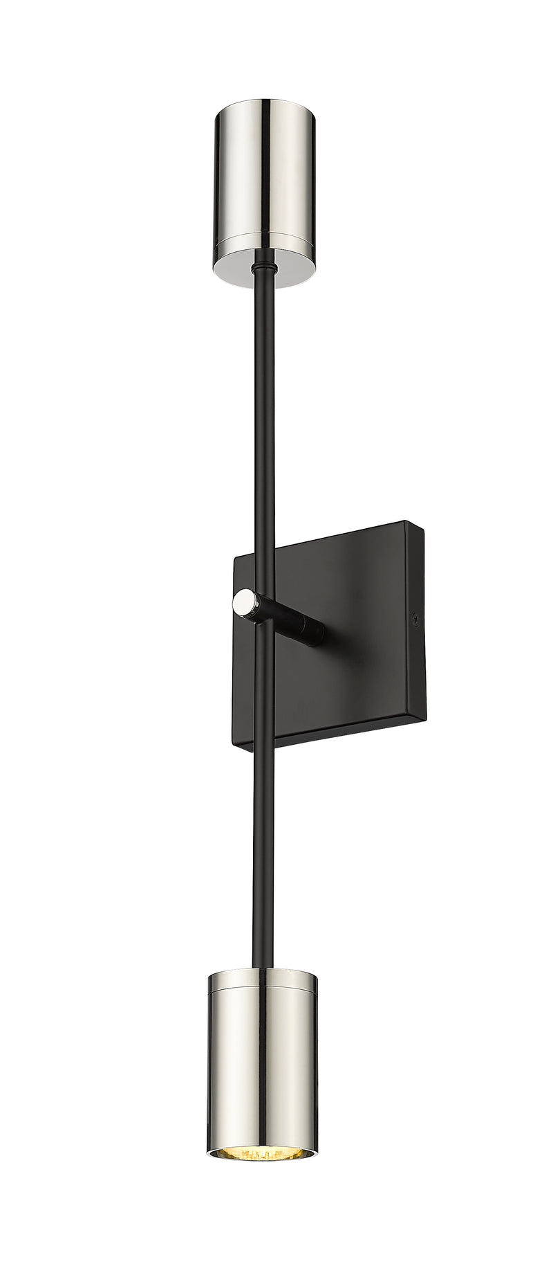Calumet 2 Light 4.5" Wall Sconce in Matte Black + Polished Nickel