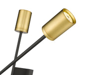 Calumet 4 Light 4.5" Wall Sconce in Matte Black + Olde Brass