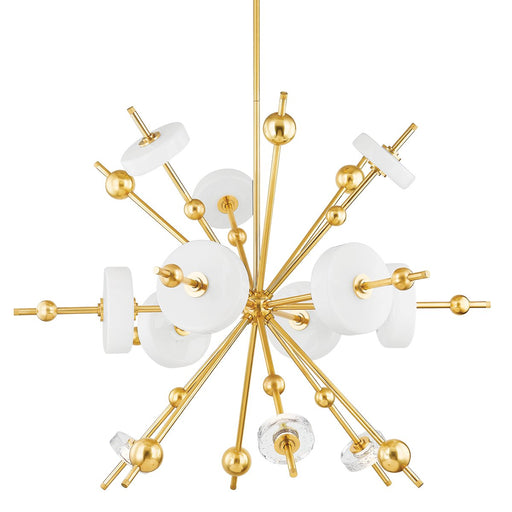 Maynard 12-Light Chandelier in Aged Brass