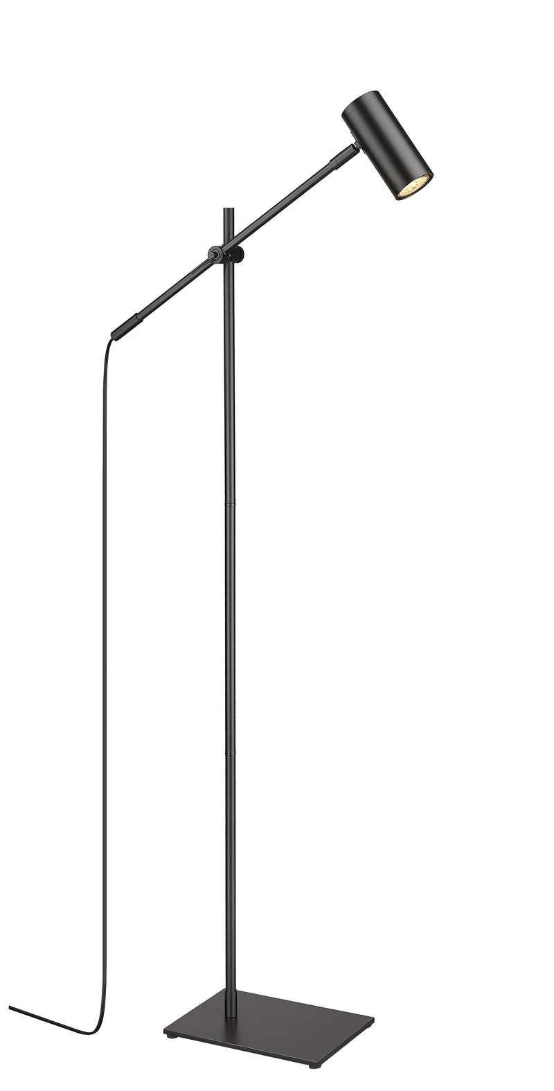 Calumet 1 Light 7" Floor Lamp in Matte Black