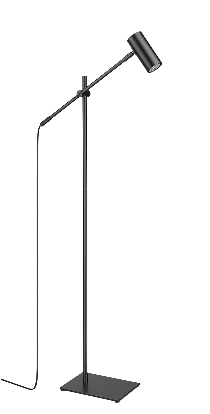 Calumet 1 Light 7" Floor Lamp in Matte Black