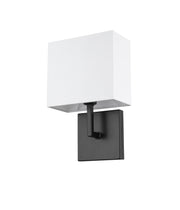 Saxon 1 Light 7" Wall Sconce in Matte Black
