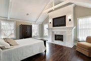 Saxon 1 Light 7" Wall Sconce in Matte Black in a room setting