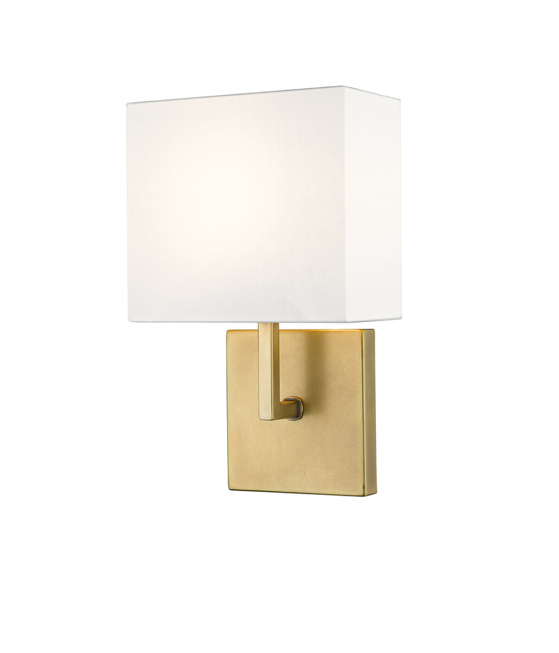 Saxon 1 Light 7" Wall Sconce in Rubbed Brass