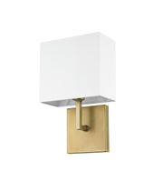 Saxon 1 Light 7" Wall Sconce in Rubbed Brass