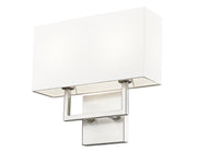 Saxon 2 Light 12" Wall Sconce in Brushed Nickel