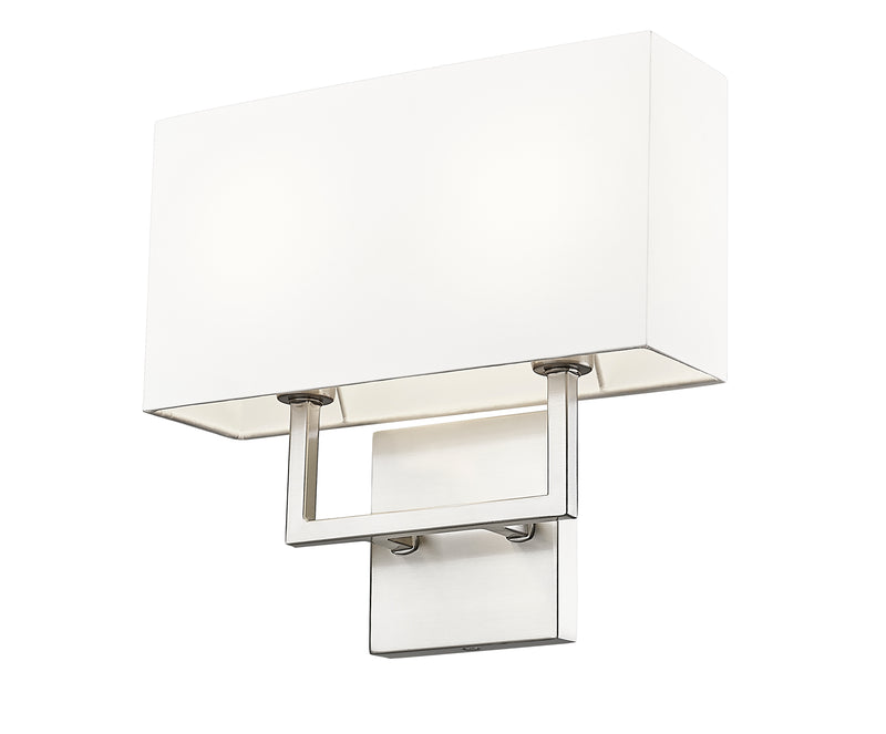 Saxon 2 Light 12" Wall Sconce in Brushed Nickel