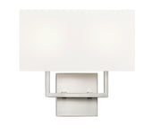 Saxon 2 Light 12" Wall Sconce in Brushed Nickel
