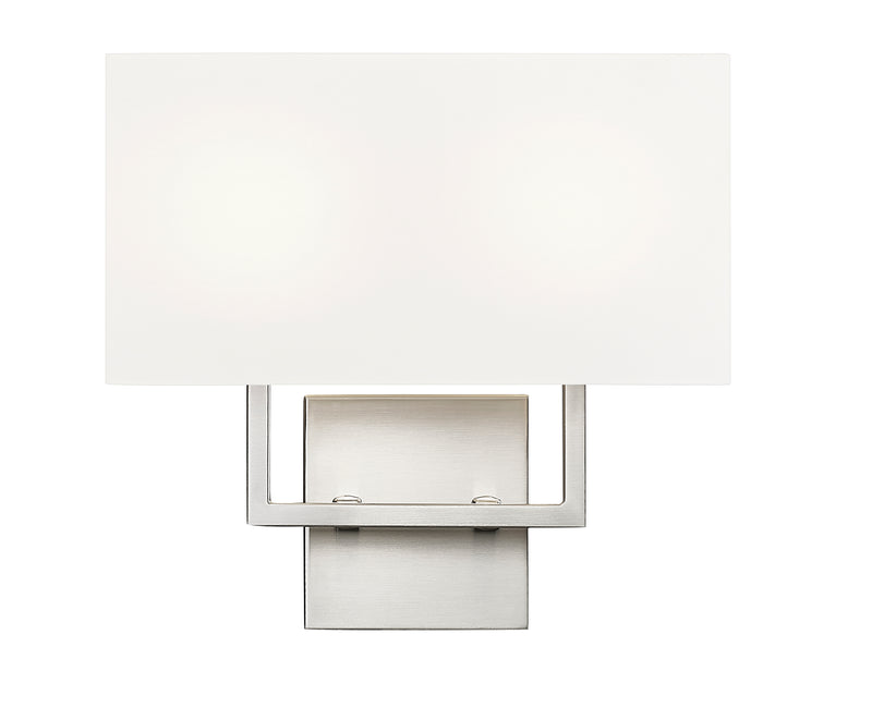 Saxon 2 Light 12" Wall Sconce in Brushed Nickel