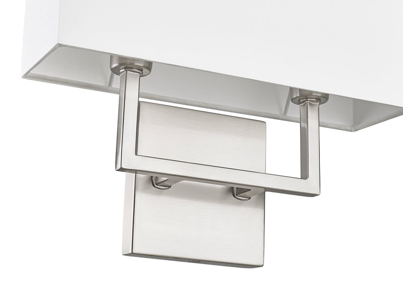 Saxon 2 Light 12" Wall Sconce in Brushed Nickel