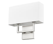 Saxon 2 Light 12" Wall Sconce in Brushed Nickel