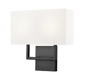 Saxon 2 Light 12" Wall Sconce in Matte Black