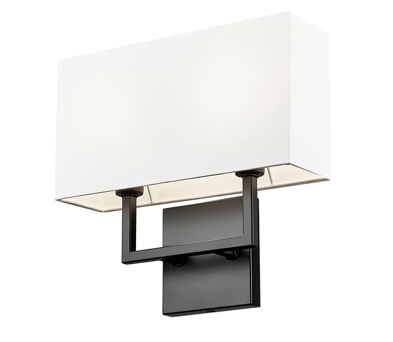 Saxon 2 Light 12" Wall Sconce in Matte Black