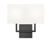 Saxon 2 Light 12" Wall Sconce in Matte Black