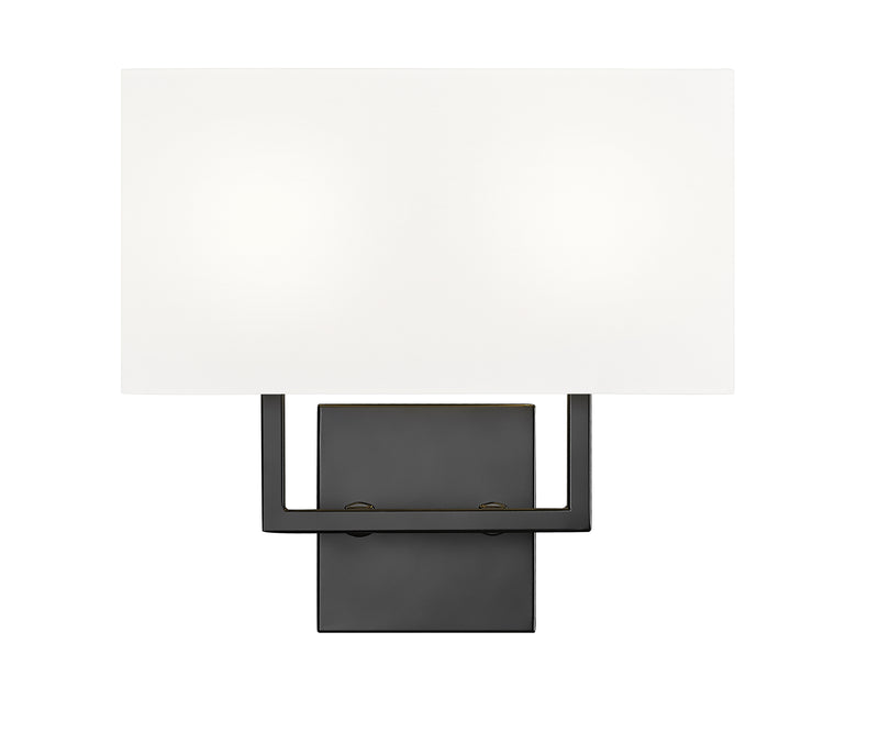 Saxon 2 Light 12" Wall Sconce in Matte Black