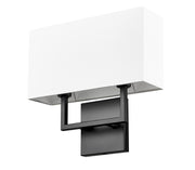 Saxon 2 Light 12" Wall Sconce in Matte Black