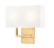 Saxon 2 Light 12" Wall Sconce in Olde Brass
