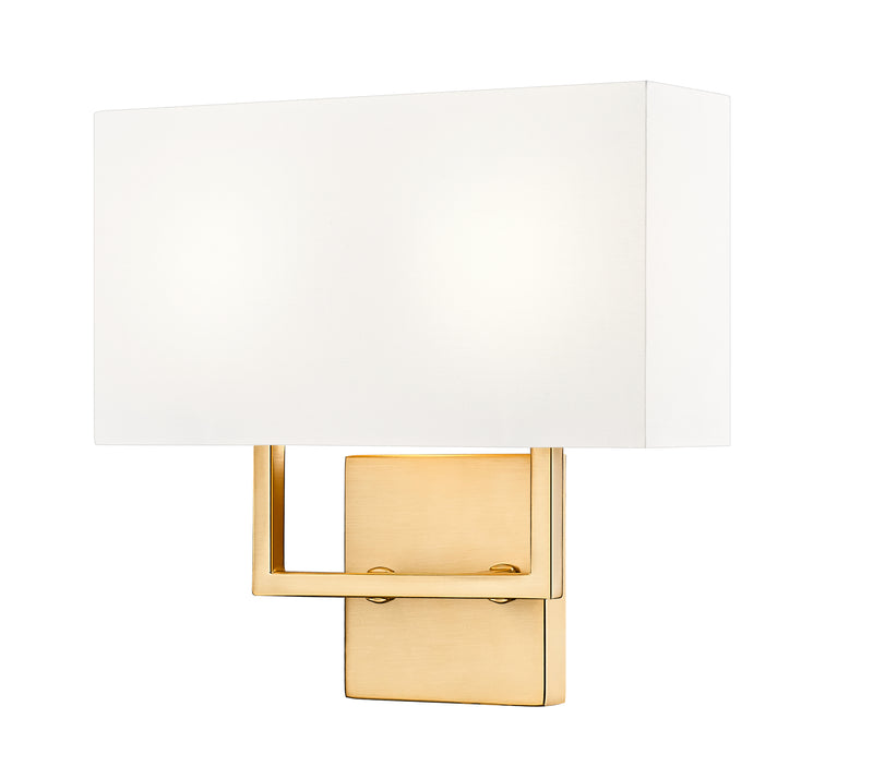 Saxon 2 Light 12" Wall Sconce in Olde Brass