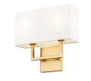 Saxon 2 Light 12" Wall Sconce in Olde Brass