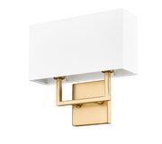 Saxon 2 Light 12" Wall Sconce in Olde Brass