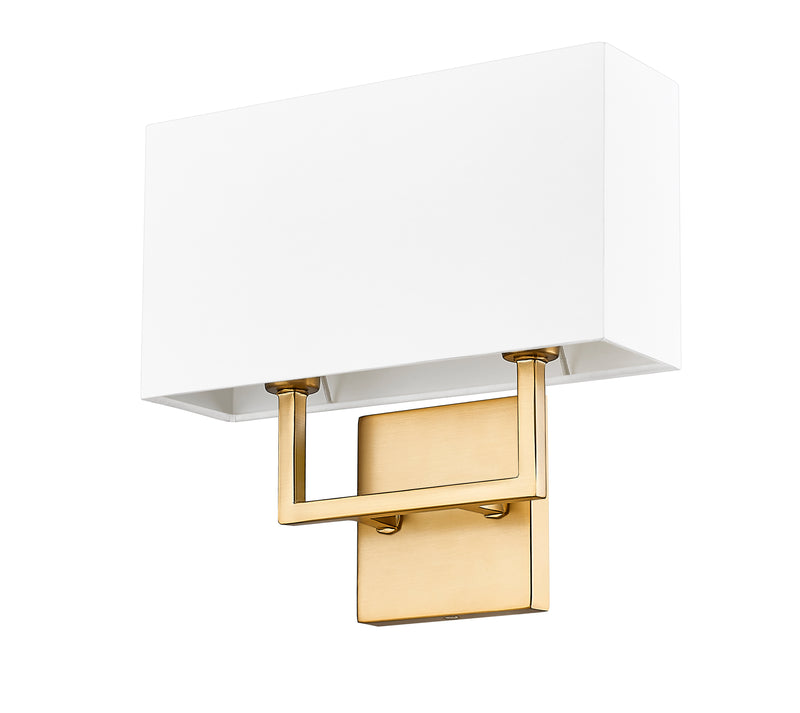 Saxon 2 Light 12" Wall Sconce in Olde Brass