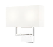 Saxon 2 Light 12" Wall Sconce in Polished Nickel