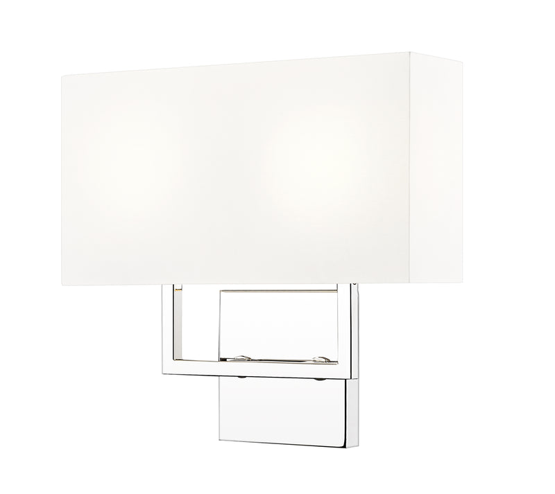 Saxon 2 Light 12" Wall Sconce in Polished Nickel