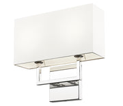 Saxon 2 Light 12" Wall Sconce in Polished Nickel