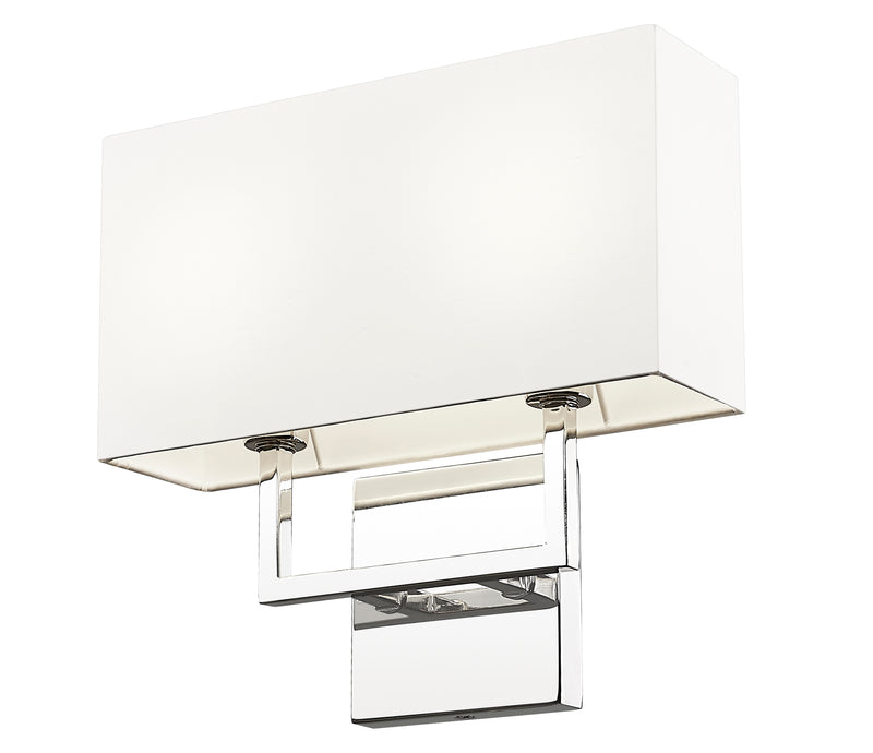 Saxon 2 Light 12" Wall Sconce in Polished Nickel