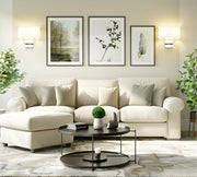 Saxon 2 Light 12" Wall Sconce in Polished Nickel in a room setting