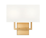 Saxon 2 Light 12" Wall Sconce in Rubbed Brass