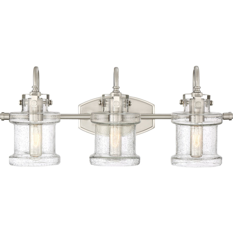 Danbury 3-Light Bath Vanity Light in Brushed Nickel
