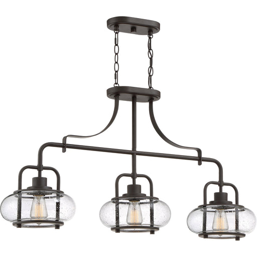 Trilogy 3-Light Linear Chandelier in Old Bronze