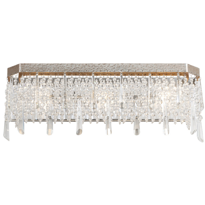 Barcelona 3-Light Bath Sconce in Transcend Silver with Heirloom-Quality Optic Crystal - Lamps Expo