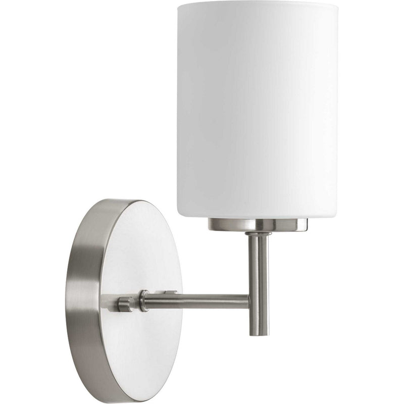 Replay Etched Glass Bath Sconce in Brushed Nickel