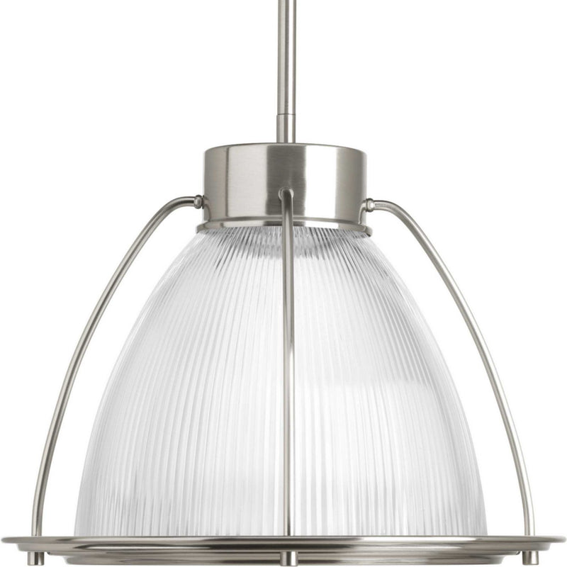 Prismatic LED Pendant in Brushed Nickel