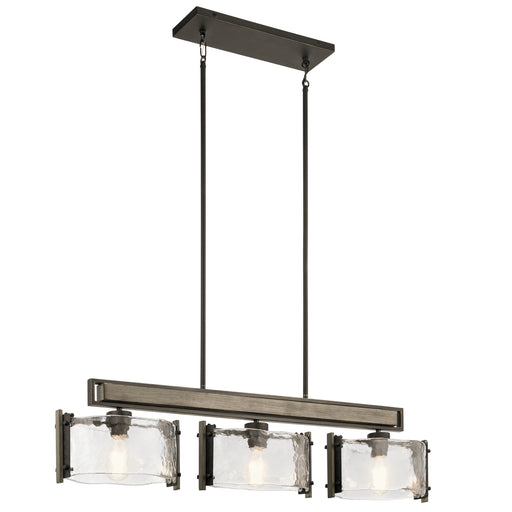 Aberdeen Linear Chandelier 3-Light in Olde Bronze