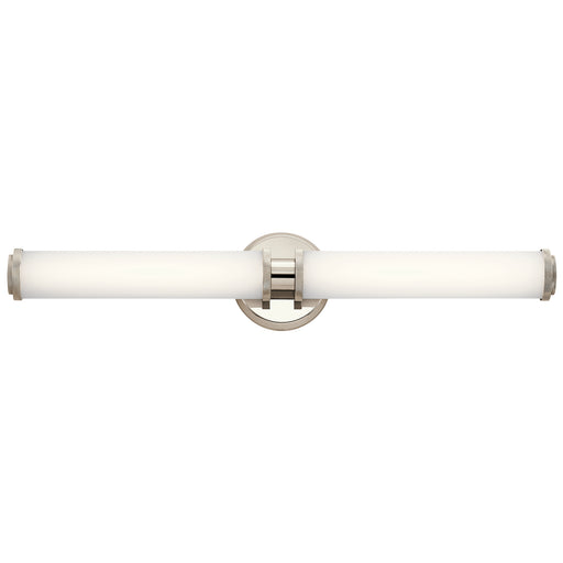 Indeco Linear Bath Sconce 27 Inch LED in Polished Nickel
