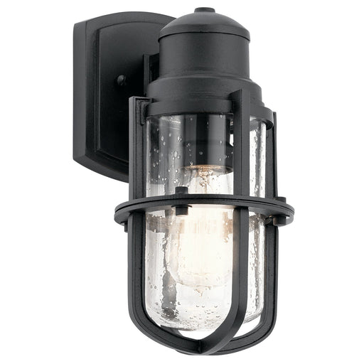 Suri Small Outdoor Wall Lantern in Textured Black