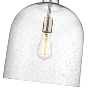 Pearson 1 Light Pendant, 16-16.5" Tall in Brushed Nickel